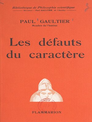cover image of Les défauts du caractère
